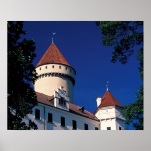 Europa, Konopiste Castle, Tjeckien, staty Poster