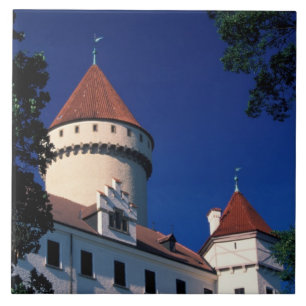 Europa, Konopiste Slott, Tjeckien, staty Kakelplatta