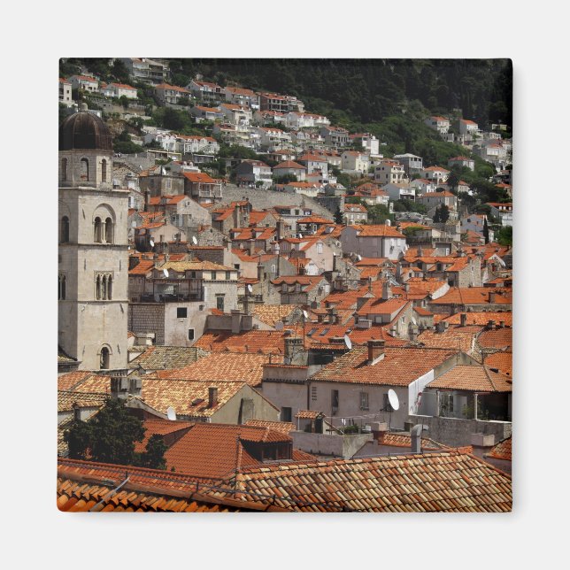 Europa, Kroatien. Medeltida stad med murar av Magnet (Framsidan)