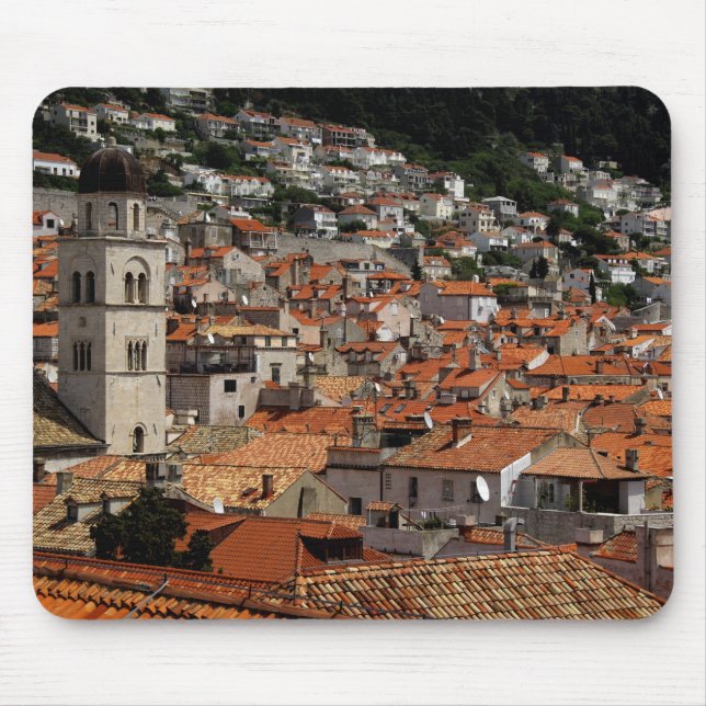Europa, Kroatien. Medeltida stad med murar Musmatta (Framsidan)
