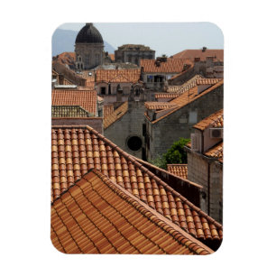 Europa, Kroatien. Medeltida stadsmur runt 2 Magnet