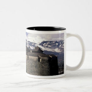 Europa, Liechtenstein, Vaduz. Vaduz slott, 2 Två-Tonad Mugg