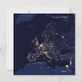 Europa Ljus i natt av NASA Image Kort