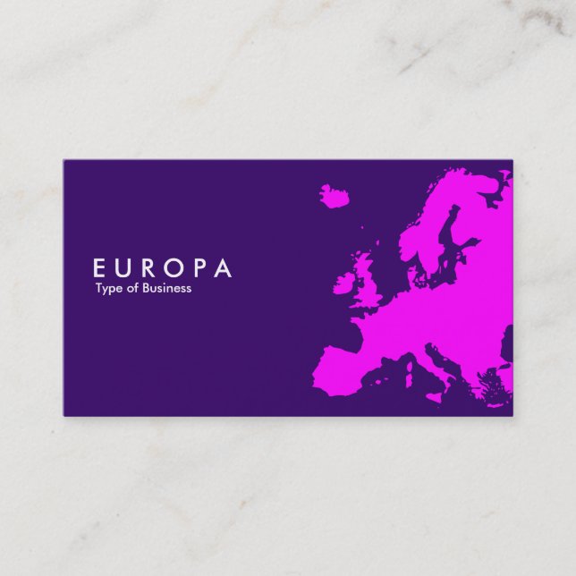 EUROPA-Magentan - Mörk Violet Visitkort (Framsida)