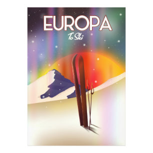 Europa - Måne i Jupiter Space Art. Fototryck
