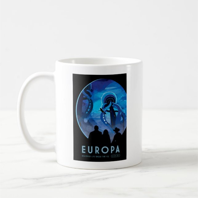 Europa - NASA-visioner om det framtida kaffebolage Kaffemugg (Vänster)
