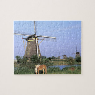 Europa, Nederländerna, Zuid Holland, Kinderdijk. 2 Pussel