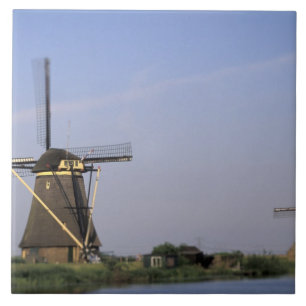 Europa, Nederländerna, Zuid Holland, Kinderdijk. Kakelplatta