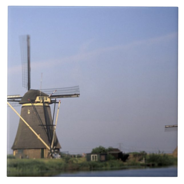Europa, Nederländerna, Zuid Holland, Kinderdijk. Kakelplatta (Framsidan)