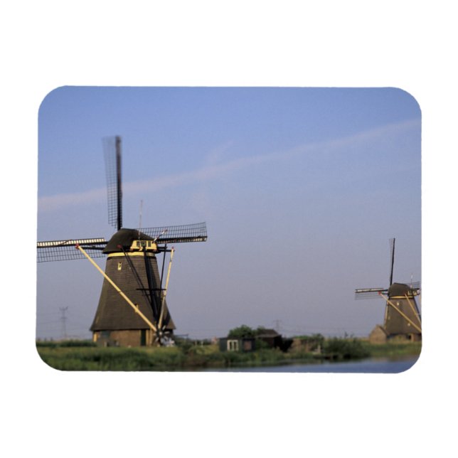 Europa, Nederländerna, Zuid Holland, Kinderdijk. Magnet (Horisontell)