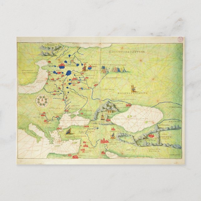 Europa och Centralasien Vykort (Framsida)