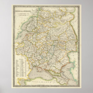 Europa och Ryssland Poster