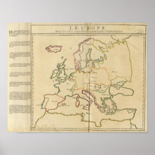 Europa och stora städer poster