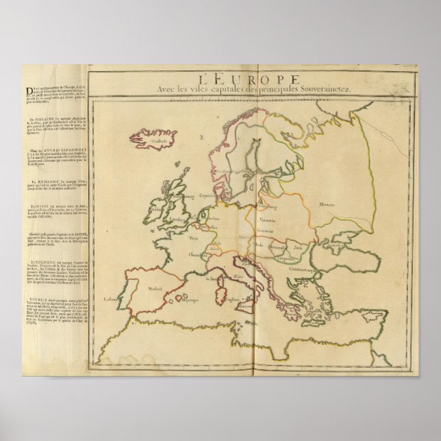 Europa och stora städer poster (Framsidan)