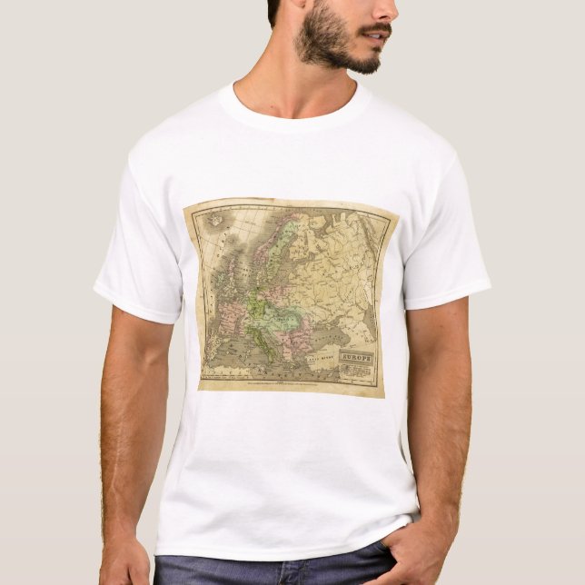 Europa Olney karta Tee Shirt (Framsida)
