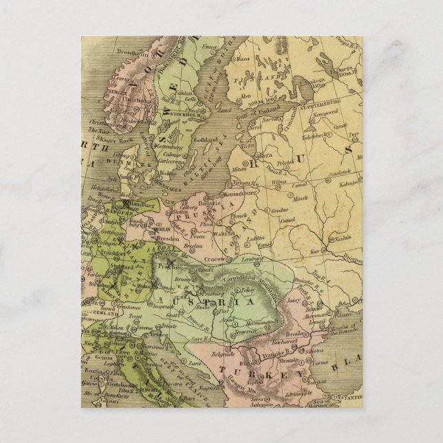 Europa Olney Karta Vykort (Framsida)