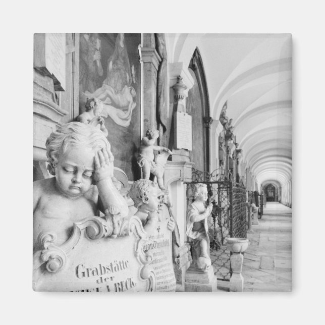 Europa, Österrike, Salzburg. Cherub och monument Magnet (Framsidan)