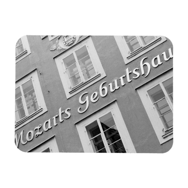 Europa, Österrike, Salzburg. Mozart's Birthplace Magnet (Horisontell)