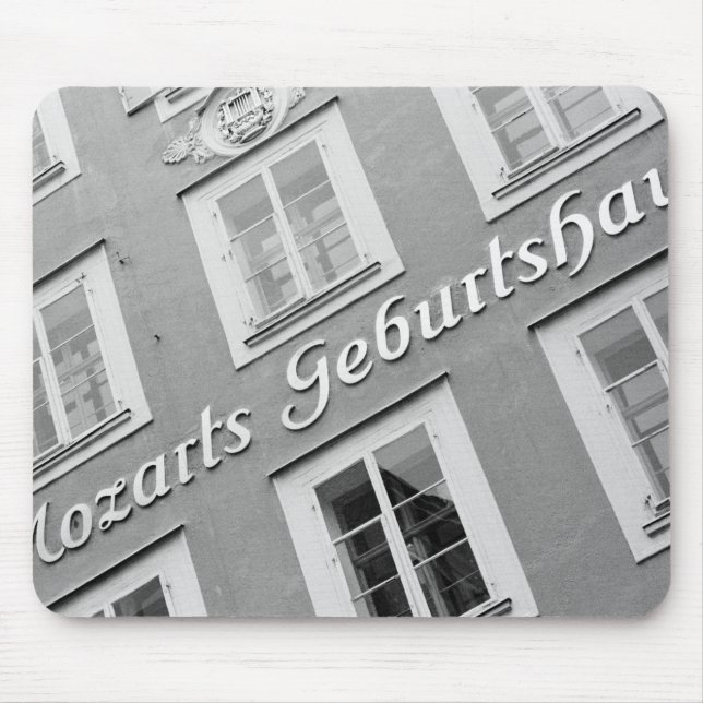 Europa, Österrike, Salzburg. Mozarts födelseort Musmatta (Framsidan)