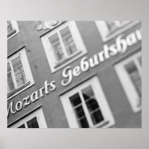 Europa, Österrike, Salzburg. Mozarts födelseplats Poster