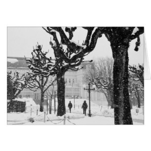 Europa, Österrike, Salzburg. Vinter, Hälsningskort