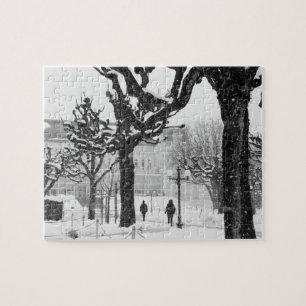 Europa, Österrike, Salzburg. Vinter, Pussel