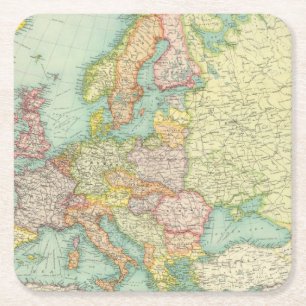 Europa politisk karta underlägg papper kvadrat