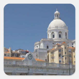 Europa, Portugal, Lissabon (även känd som Lisboa). Fyrkantigt Klistermärke