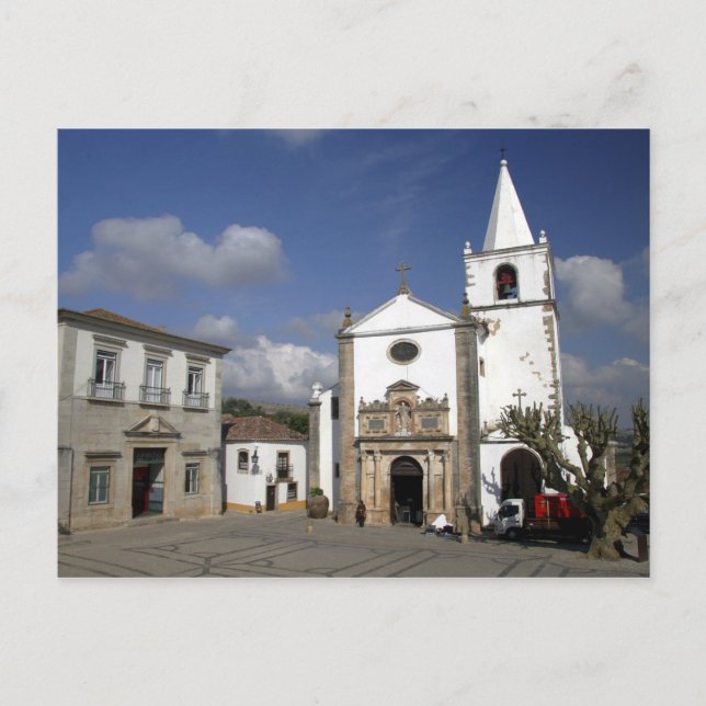 Europa, Portugal, Obidos. Santa Maria Church i Vykort (Framsida)