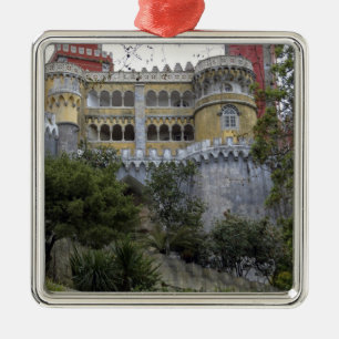 Europa, Portugal, Sintra. Pena National 3 Julgransprydnad Metall