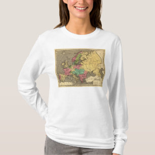 Europa räcker den kulöra kartbokkartan t shirt