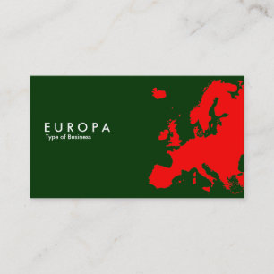 EUROPA Red - Mörk grönt Visitkort