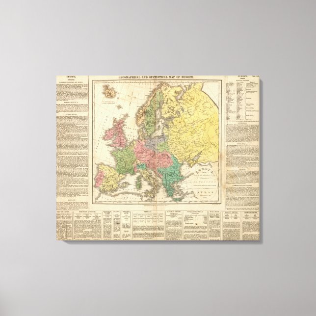Europa Religion Atlas Karta Canvastryck (Framsida)