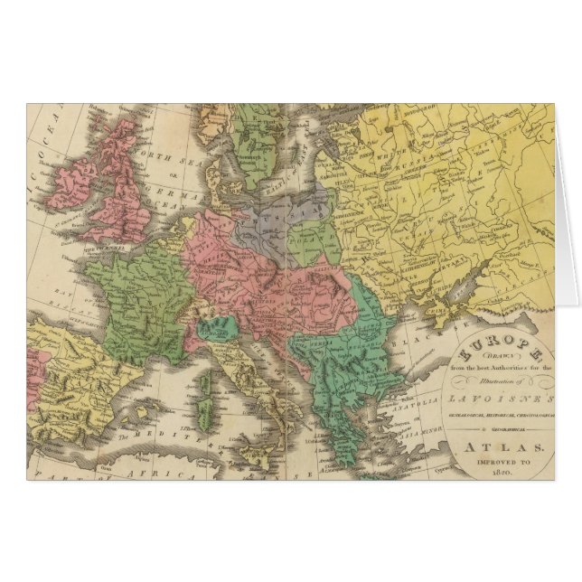 Europa Religion Atlas Karta Hälsningskort (Framsidan Horizontal)