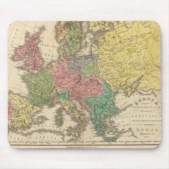 Europa - Religion Atlas Karta Musmatta (Framsidan)