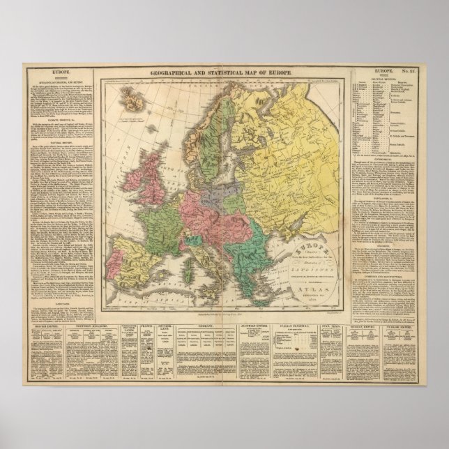Europa Religion Atlas Karta Poster (Framsidan)