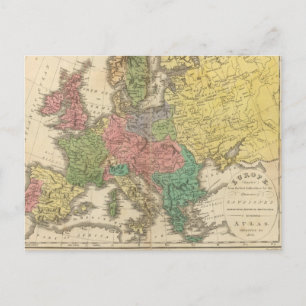 Europa Religion Atlas Karta Vykort