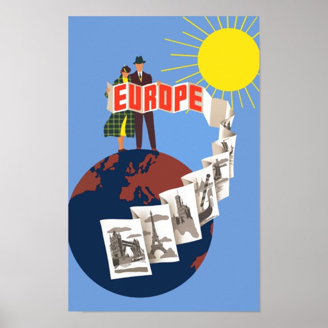 Europa-reseaffisch Poster (Framsidan)