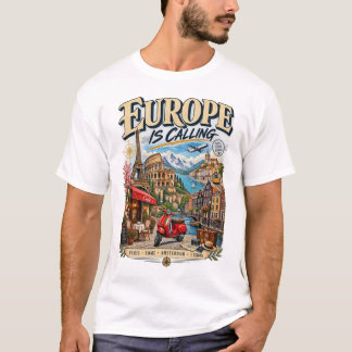 Europa Ringer T-Shirt | Vintage Europeisk Resa