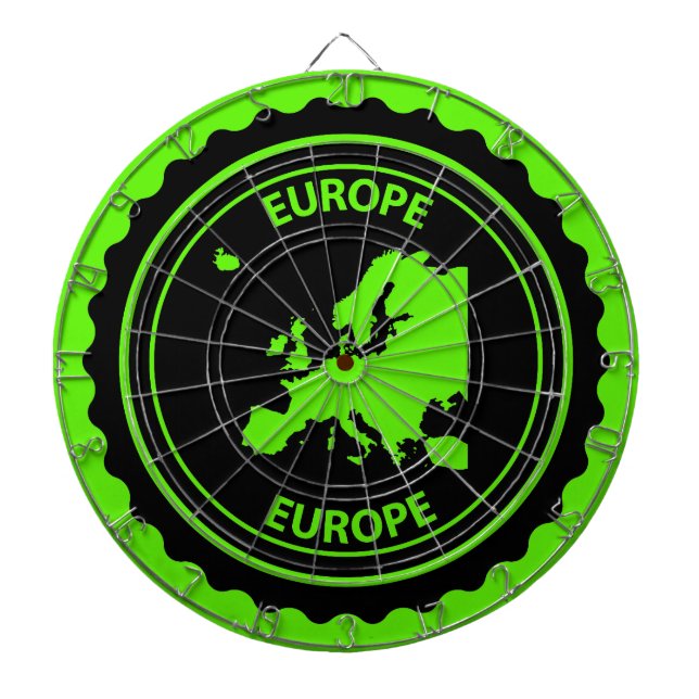 Europa rubber frimärke darttavla (Framsidan)