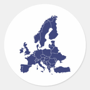 Europa Runt Klistermärke