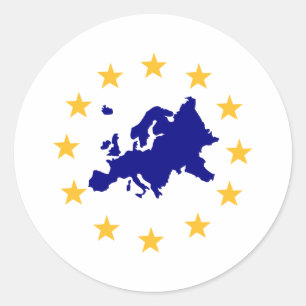 Europa Runt Klistermärke