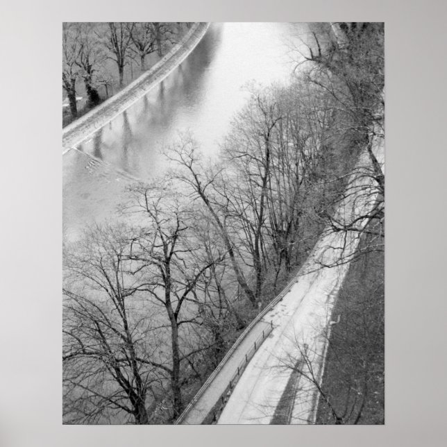 Europa, Schweiz, Bern. Översikt över Aare Poster (Framsidan)