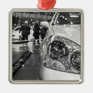 Europa, Schweiz, Genève. Internationella motorutst Julgransprydnad Metall