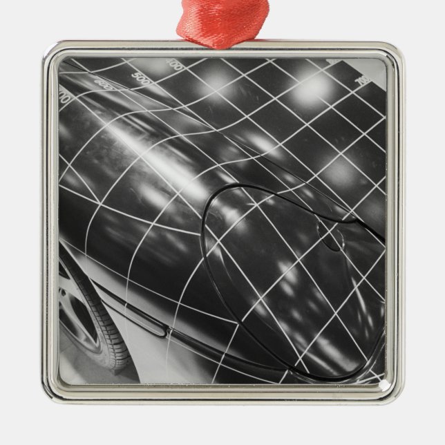 Europa, Schweiz, Genève. Motorvisning i Genève. 3 Julgransprydnad Metall (Framsidan)