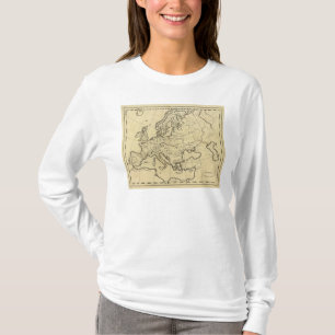 Europa skisserar kartan t shirt
