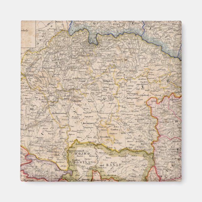 Europa, Slovakien, Ungern Magnet (Framsidan)
