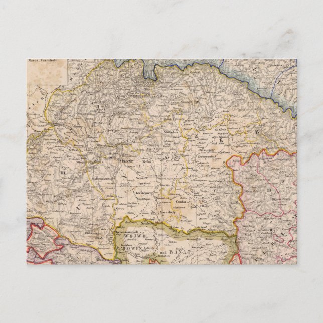 Europa, Slovakien, Ungern Vykort (Framsida)