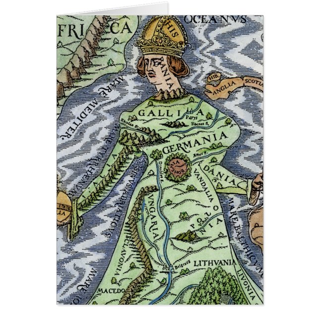 EUROPA SOM EN DROTTNING, 1588 HÄLSNINGSKORT (Framsidan)