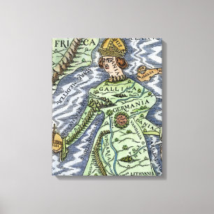 EUROPA SOM EN KÖN, 1588 CANVASTRYCK